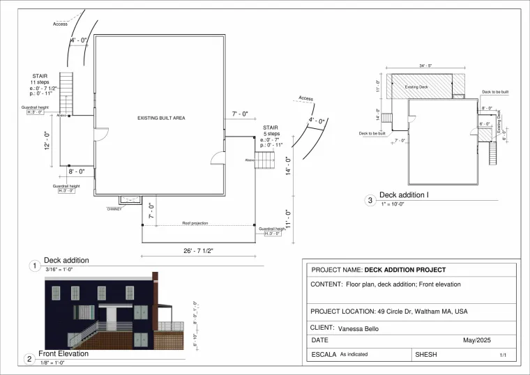 Deck Addition Project sheet