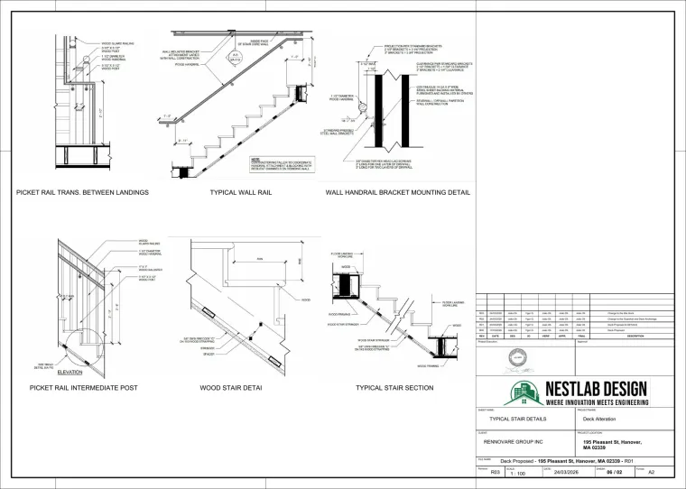 Deck Alteration detail sheet
